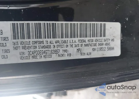 2016 Dodge Journey R/T from USA, damaged, VIN 3C4PDDEG4GT163957